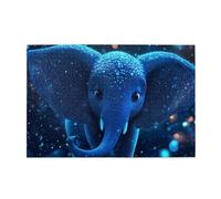 Blue Dot Elephant 1000 Piece Jigsaw Puzzles For Adults Wooden Puzzles For Adults Gifts Home Decor