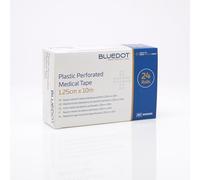 Blue Dot Plastic Perforated Medical Dressing Tape 24-Piece Set, 1.25 cm x 10 m Size