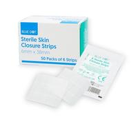 Blue Dot Skin Closures 38mm x 6mm (Box 50 X 6)