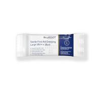 Blue Dot Sterile Flow Wrapped First Aid Dressing Pad, 18 cm Length x 18 cm Width