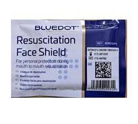 BLUE DOTS RESUSCITATION FACE SHIELD - PROTECTIVE BARRIER - MOUTH-TO-MOUTH SHEILD