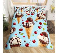 (Blue, Double(No Comforter)) Homewish Gary Tiger Bedding Set Orange Rose Painting Comforter Cover,Romantic Tigers Duvet Cover Double African Safari Animals Quilt Cover for Kids