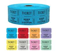 Blue Double Raffle Ticket Roll 2000