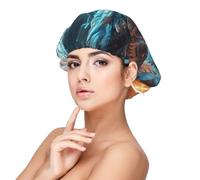 Blue Dragon and White Tiger Satin Bonnet Silk Bonnet for Sleeping, Double Layer Adjustable Elastic Hair Bonnet Night Sleep Cap for Women Curly Hair