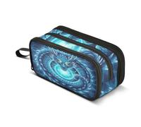 Blue Dragon Ball Pencil Case Boys Girls Pen Bag Pouch School Office Kids | Perfect for Kids Teens Adults Student, Big Large Capacity, Stationery Organizer Supplies, Zipper Compartment, Portable Handle