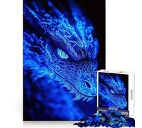 Blue Dragon Close-Up 1000 Piece Jigsaw Puzzle Mental Sharpness Mind Calming Fun Smooth Edges Thoughtful Gift (38X52CM)