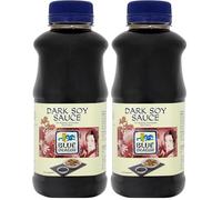 Blue Dragon Dark Soy Sauce 1 Litre | Large Bulk Size | Authentic Flavour | Perfect for Marinades (Pack of 2)