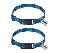 Blue Dragon Dog Collars for Small Dogs, 2 Pack Cat Bell Collar