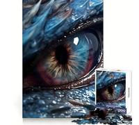 Blue Dragon Eye 1000 Piece Jigsaws for Teenagers Puzzle Clear Thinking Mindful Escape Firm Interlock Unique Gift (38X52CM)