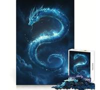 Blue Dragon in The Clouds Puzzle for Teenagers 1000 Pieces Mind Power Unwind Easily Uniform Edges Chic Xmas Gift (50X75CM)