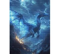 Blue Dragon Jigsaw Puzzles for Adults 3000, 3000 Piece Jigsaw Puzzles, Challenging Puzzle, Classic Educational Jigsaws Games, Fun Family Activities, for Home Wall Decoration Gift DX0YL0-536