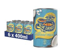 Blue Dragon Light Coconut Milk 400ml | 6 pack | Reduced 50% Less Fat | Stir Into Curries, Soups & Sauces | Suitable for Vegans