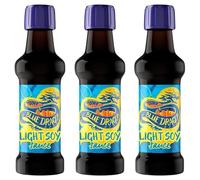 Blue Dragon Light Soy Sauce - Vegan and Vegetarian Friendly, Versatile Sauce for All Your Cooking Needs, Perfect Soya Sauce for Stir-Frying, Marinades, & Dipping 150 ml Bottle 3 Pack + Cheeroo Magnet