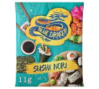 Blue Dragon Sushi Nori 11g | 5 Sheets | Authentic Dried & Roasted Seaweed | Suitable For Vegans