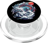 Blue Dragon Tsunami Wave Japanese Style PopSockets PopGrip for MagSafe