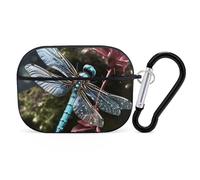 Blue Dragonfly AirPod Pro Case, Anti Scratch Hard PC Cover with Keychain, AirPod Pro 2nd/1st Case Accessories for Women Men, Black-Style