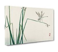 Blue Dragonfly by Kono Bairei Canvas Print | Gallery Wrapped 30mm Frame Wall Art | 30x20 inches | Ready to Hang | Modern Animals Picture | Living Room Bedroom Lounge Office