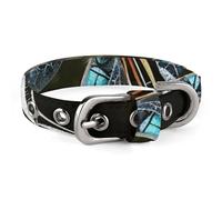 Blue Dragonfly Dog Collar Adjustable Soft and Comfortable Puppy Collars with Metal Buckle Pet Collar for Small Medium Pet