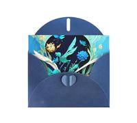 Blue Dragonfly Greeting Card With Envelope, Birthday Card, Christmas Card, Invitation Card, 3 Colors