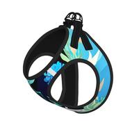 Blue Dragonfly Print Dog Harness,Pet Leash Vest For Small To Medium Dogs,Perfect For Outdoor Adventures