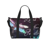 Blue Dragonfly Printed Travel Duffel Bag for Women Men - Weekend Overnight Bags with Adjustable Shoulder Strap and Handle