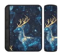 Blue Dream Deer 2 pcs Belt Alert Covers Release Stress to Your Neck and Shoulders for Airplane forro para cinturon de segurida