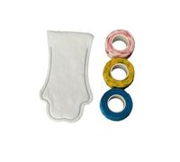 Blue Dream Island 20PCS Disposable Dog Shoes with 3PCS Bandage,Waterproof Dog Injured Paws Anti-Licking Protectors Covers Pet Outdoor Walking Anti-Dirty Boots Socks_M(White)