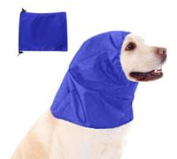Blue Dream Island Adjustable Large Dog Shower Cap,Dog Ear Cover Waterproof Hat,Pet Ear Protection Bathing Cap for Grooming Bathing Swimming_Blue
