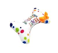 Blue Dream Island Dog Birthday Cake Plush Stuffed Squeaking Toy,Dog Chew Dental Cleaning Prop Pet Boredom Fun Interactive Toys_Bone
