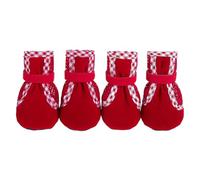 Blue Dream Island Dog Breathable Boots,All-Season Dog Anti Slip Shoes Paw Protector Cover Dogs Daily Walks Hard Floors Hot Pavement Footwear_L(Red)