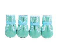 Blue Dream Island Dog Breathable Boots,All-Season Dog Anti Slip Shoes Paw Protector Cover Dogs Daily Walks Hard Floors Hot Pavement Footwear_S(Green)