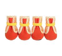 Blue Dream Island Dog Breathable Boots,All-Season Dog Anti Slip Shoes Paw Protector Cover Dogs Daily Walks Hard Floors Hot Pavement Footwear_S(Orange)