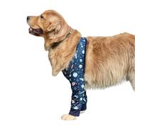 Blue Dream Island Dog Elbow Protector for Calluses, Dog Joint Recovery Sleeve for Prevent Licking Wound, Elbow Sleeves with Mesh Pad for Medium Large Dogs (Universe, XL)