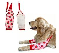 Blue Dream Island Dog Front Leg Braces Recovery Sleeve,Dog Elbow Joint Protector Cover Pet Knee Brace for Small Medium Large Dogs Prevent Licking Wound_L(Pink Strawberry)