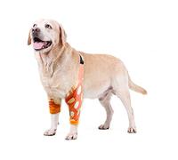 Blue Dream Island Dog Front Leg Braces Recovery Sleeve, Pet Knee Brace Wounds Protector for Medium Large Dog_3XL(Lemon)