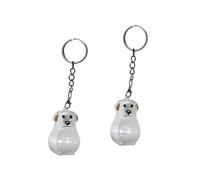 Blue Dream Island Dog Hair Collect Keepsake Keyring,Transparent Pet Memorial Capsule Keychain with Dog Shape,Creative Gift for Dogs Lovers, Remembrance Pendant for Bag Keys_Labrador
