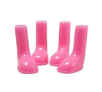 Blue Dream Island Dog Rain Shoes, Waterproof Anti-Slip Dog High-Elastic Rubber Long Boots for Rain Snow Mud Puddles Weather, Pet Walks Hiking Paw Protection Cove for Small Medium Large Dogs_S(Pink)
