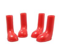 Blue Dream Island Dog Rain Shoes, Waterproof Anti-Slip Dog High-Elastic Rubber Long Boots for Rain Snow Mud Puddles Weather, Pet Walks Hiking Paw Protection Cove for Small Medium Large Dogs_S(Red)