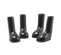 Blue Dream Island Dog Rain Shoes, Waterproof Anti-Slip Dog High-Elastic Rubber Long Boots for Rain Snow Mud Puddles Weather, Pet Walks Hiking Paw Protection Cove for Small Medium Large Dogs_S(Black)
