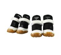Blue Dream Island Dog Shoes,Cat Dog Summer Mesh Breathable Boots Pet Paw Protection Cover Outdoor Anti Slip Anti-Dirt Walking Anti Scalding Footwear_2#(Black)