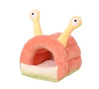 Blue Dream Island Guinea Pig Bed,Winter Warm Cosy Hamster Nest Funny Small Pet Snuggle Cave House Little Rabbits,Guinea Pigs,Hamsters,Chinchilla,Sugar Gliders_M(Orange Snail)