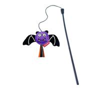Blue Dream Island Halloween Cat Teaser Stick Toy,Cat Interactive Luminous Toy Cat Halloween Stuffed toys with Tassels for Indoor Cats to Chase and Exercise_Bat