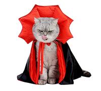 Blue Dream Island Halloween Cat Vampire Costume, Cosplay and Halloween Pet Dress, Cat Dressing Up Cloak Devil Costume Cape for Cats Small Dogs