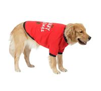 Blue Dream Island Large Dog Christmas Shirts, Printed Puppy Shirts, Cute Funny Dog Sweatshirt Clothing for Large Dogs (3XL-8XL, Red)
