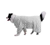 Blue Dream Island Pet Drying Coat,Soft Microfibre Dog Super Absorbent Bathrobe Towel,Adjustable Cat Dog Fast Drying Warm Robe Pajamas for Bath Grooming Travel Swim_L(Grey)