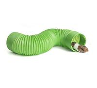 Blue Dream Island Small Animal Play Tunnel Funny Toys Hamster Tube Tunnel Exercising Training Hideout Tunnels for Guinea Pig Rats_Green(Aperture Diameter:10cm)