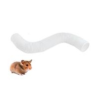Blue Dream Island Small Animal Play Tunnel Funny Toys Hamster Tube Tunnel Exercising Training Hideout Tunnels for Guinea Pig Rats_White(Aperture Diameter:10cm)
