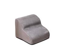 Blue Dream Island Wave-Shaped Sponge Pet Stairs for Cats Small Dogs, Non-Slip Washable Cover Pet Auxiliary Extended Ramp, Elderly Injured Petite Short-Legged Pet Steps for Sofa Bed_2 Levels(Grey)