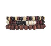 Blue Drop Bracelets for Men Women Wooden Stackable Coconut Shell Beaded Bracelets Vintage Boho Jewelry, IN, no gemstone