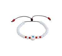 Blue Drop Colorful Evil Eye Adjustable Beaded Bracelet for Women Men, One Size, Resin, no gemstone